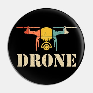 Drone Pilot Retro Vintage Drone Racing Pin