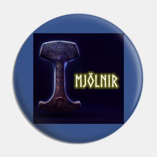 Mighty Mjolnir Thor Hammer Norse Pin