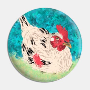 Chicken named Pumpkin Pin