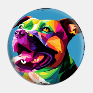 Staffordshire Bull Terrier Pop Art - Dog Lover Gifts Pin