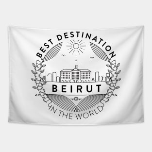Beirut Minimal Badge Design Tapestry