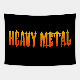 HEAVY METAL-Gothic Fire Text Tapestry