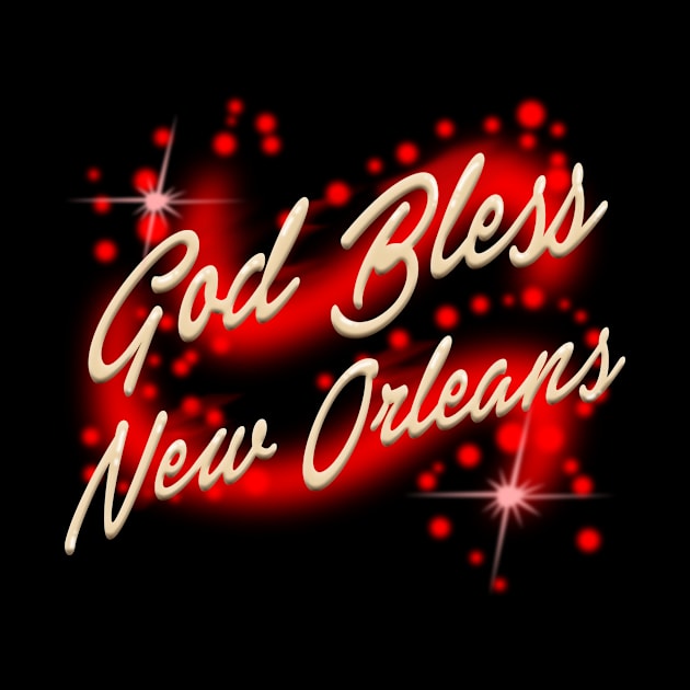 God Bless New Orleans Red Version by Untitled Store