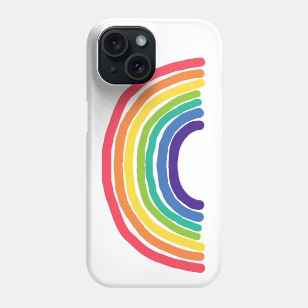 Crayon Rainbow Phone Case by ellenhenryart