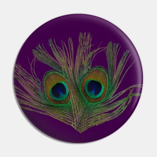 Peacock feathers Pin