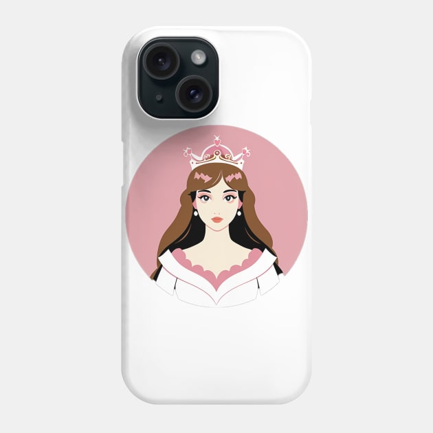 Pink Peachy Princess With Tired Eyes Phone Case by CursedContent