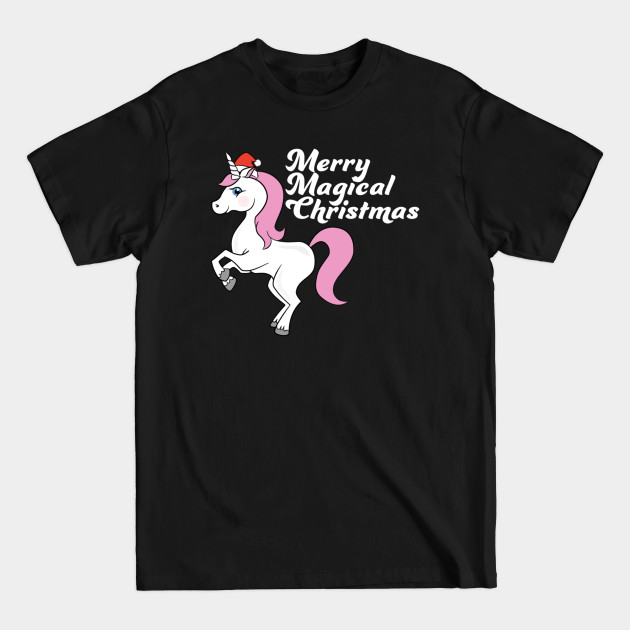 Disover Merry Magical Christmas Unicorn - Unicorn Christmas - T-Shirt