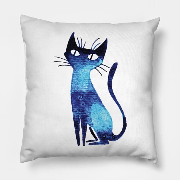 Galaxy Cat Pillow by Ancsi