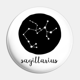 Sagittarius Zodiac Constellation Astrological Sign Celestial Art Design Pin