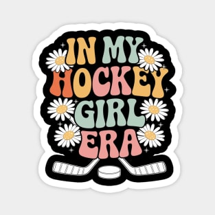 In My Hockey Girl Era Game Day Groovy Hockey Magnet