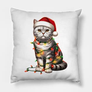 Christmas American Shorthair Cat Pillow