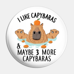 I like Capybaras and maybe 3 people Funny Baby Capybara Pin