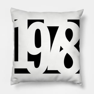 1978 Funky Overlapping Reverse Numbers for Light Backgrounds Pillow