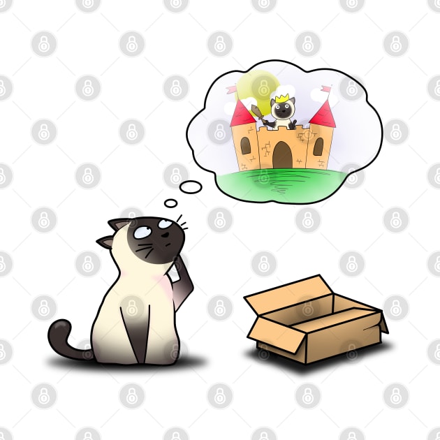 My Cardboard Castle - Siamese Cat Design - Not Hamlet by NotHamlet