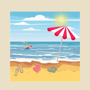 Summer time on the beach T-Shirt