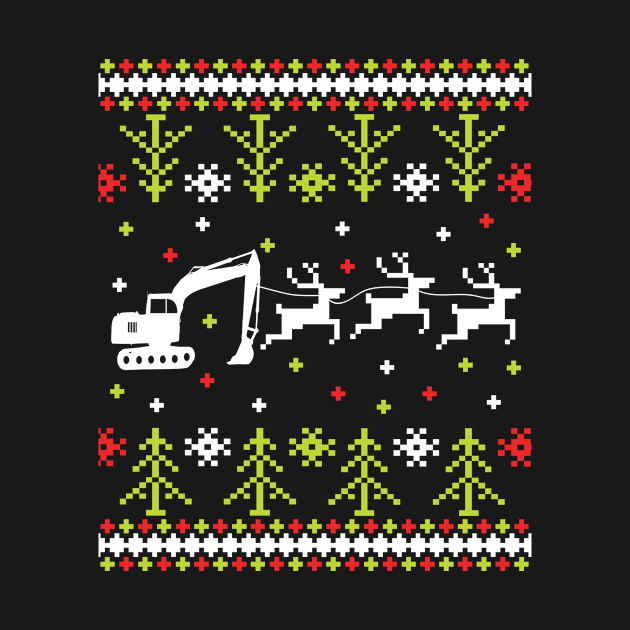 baggerfahrer ugly christmas shirt by HBfunshirts