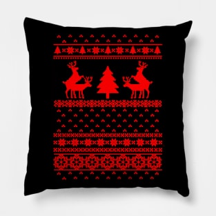 funny deer ugly christmas Pillow