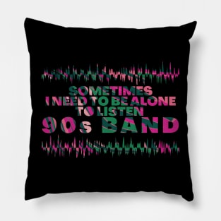 90s band abstract sound pink art Pillow