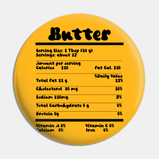 Butter Nutrition Facts Food Calories Holiday Thanksgiving Pin