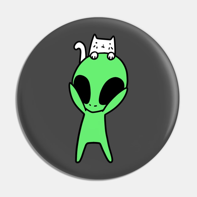 Cat and Alien Pin by saradaboru