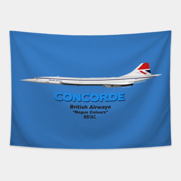 Concorde - British Airways "Negus Colours" Tapestry by TheArtofFlying