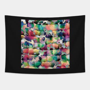 Rainbow Splatter Doodle Dots Tapestry