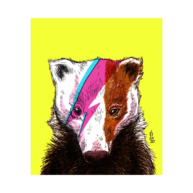 Pop Art Bowie Badger 2 by shiro