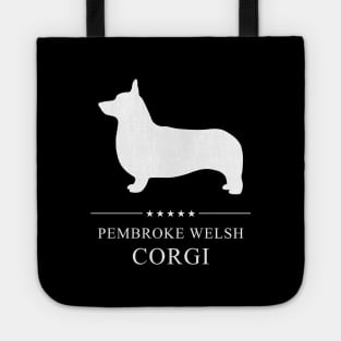 Pembroke Welsh Corgi Dog White Silhouette Tote