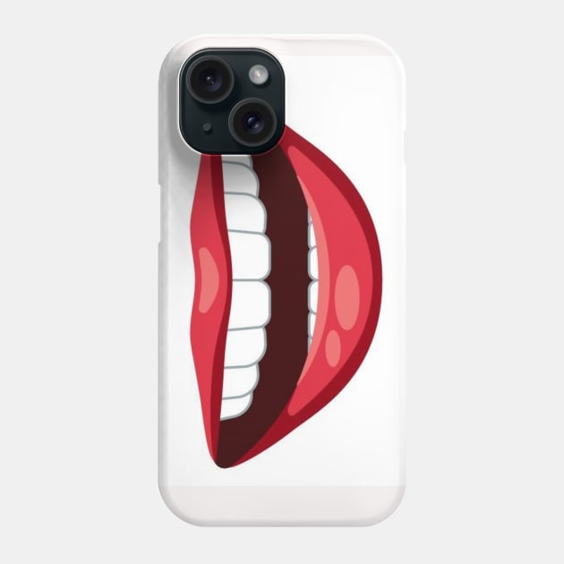 mask-mouth Phone Case by busines_night