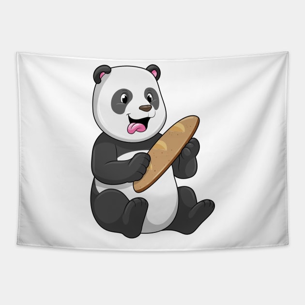 Panda as Baker with Bread Tapestry by Markus Schnabel