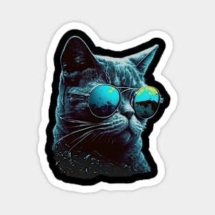 cool cat Magnet