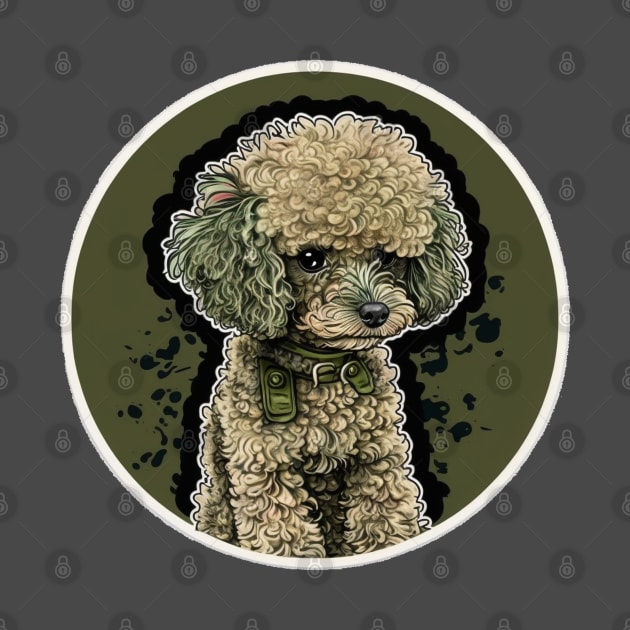 Toy Poodle Camouflage Motif by Mike O.