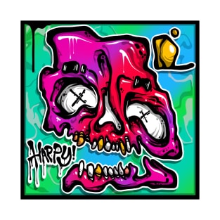 Happy Graffiti Skull T-Shirt