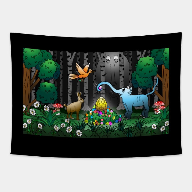 Easter Egg Hunt Tapestry by Restarter