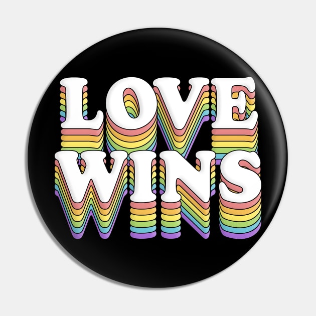 LOVE WINS // LGBT Rainbow Pride Pin by DankFutura