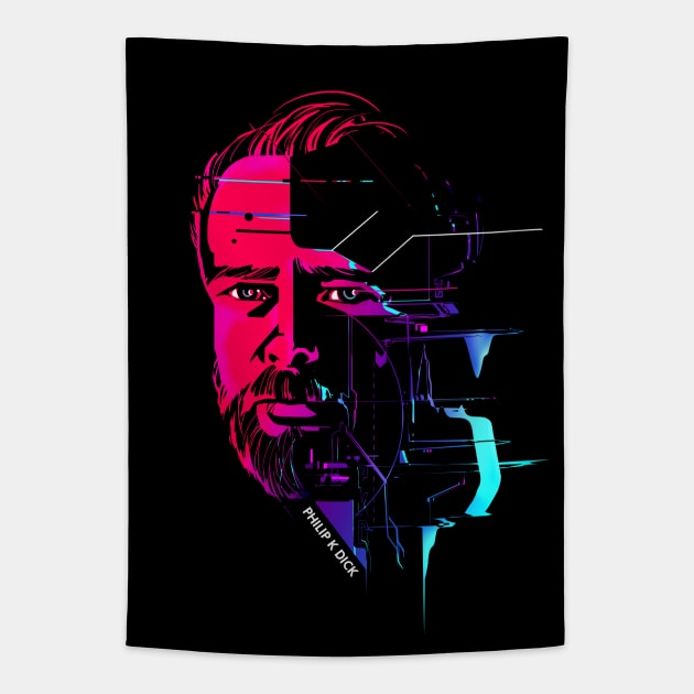 Philip K Dick II Tapestry by Lab7115