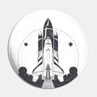 Space rocket Pin