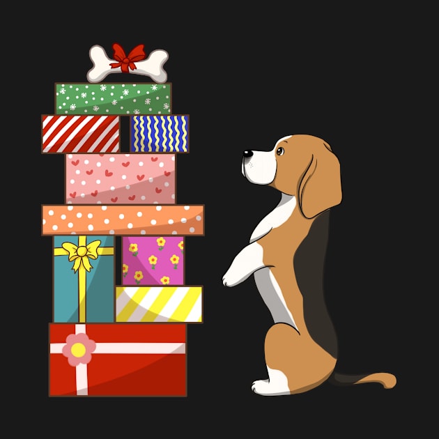 Funny Basset Hound Bone Gift Christmas by blacklines