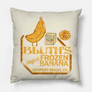 Retro Distressed Bluth's Banana Stand Pillow