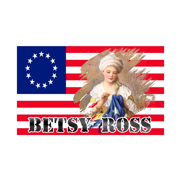 Betsy Ross 1776 Flag American Flag Tshirt Retro Vintage Highland Armory by Javacustoms