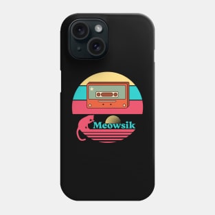 Retro Meowsik-Cat and Music lovers- Phone Case