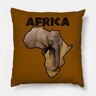 African Wildlife Continent Elephant Calf Pillow