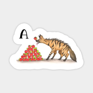 A is for Aardwolf Magnet