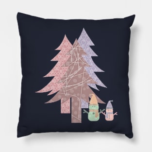 three trees - snowmen - just Pillow