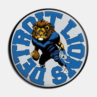 Lions Football (Circle Version) Pin