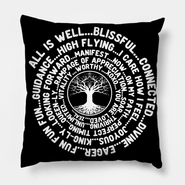 ABC FEEL GOOD Tree of Life Abraham-Hicks Inspired Law of Attraction Pillow by YogaStatement