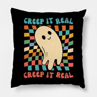 Spooky Halloween Ghost Graphic Art Pillow