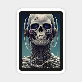 Skeleton Astronaut | Space Skull | Dystopian Art | Skull Astronaut Artwork | Fantasy Astronaut Skull Magnet