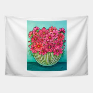 Pretty in Pink Cosmos Tapestry