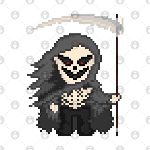 Pixel Monster Grim Reaper (White) by gkillerb